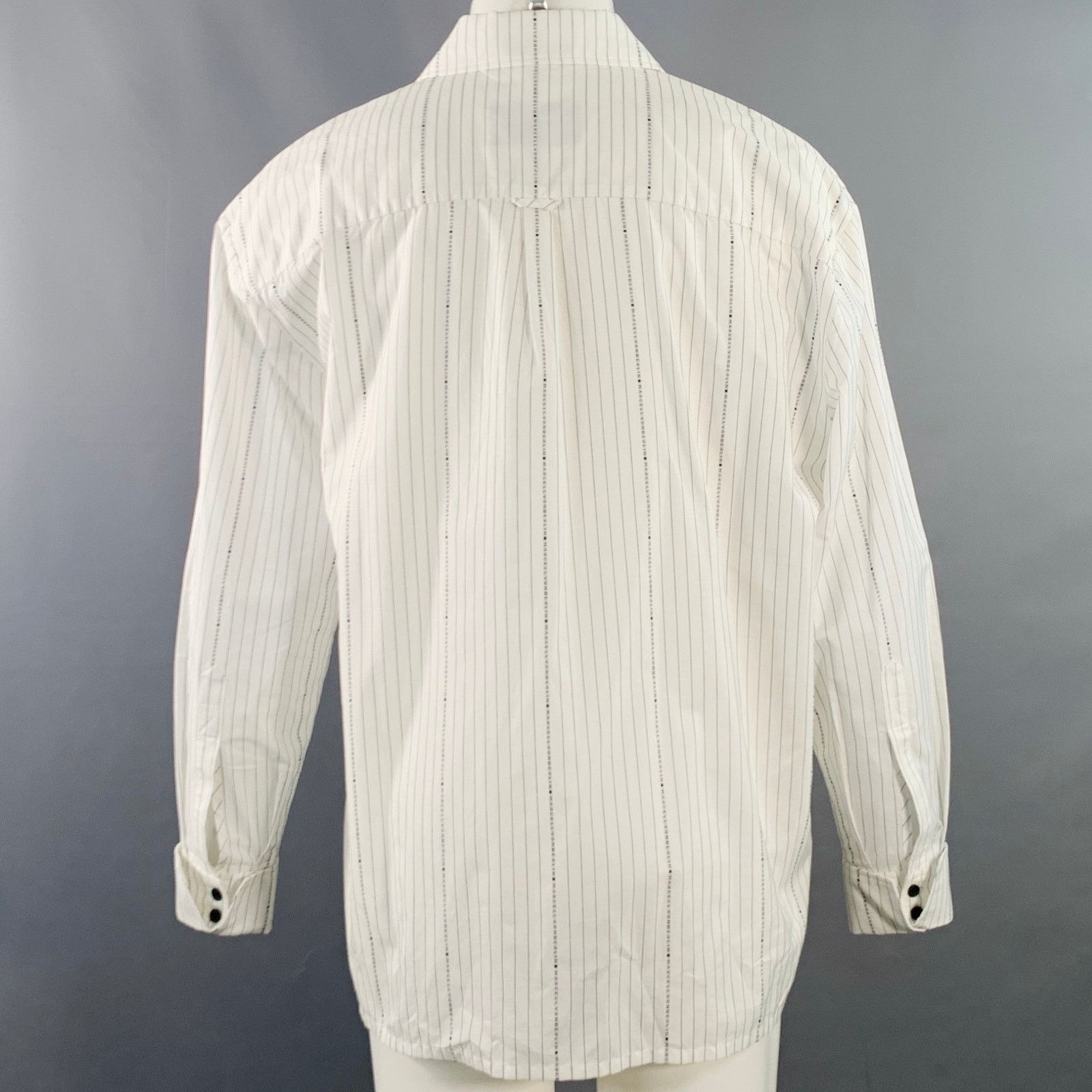 Other Size 36 White Black Logo Pinstripe Cotton Oversized Shirt Size US S / EU 44-46 / 1 - 4 Thumbnail