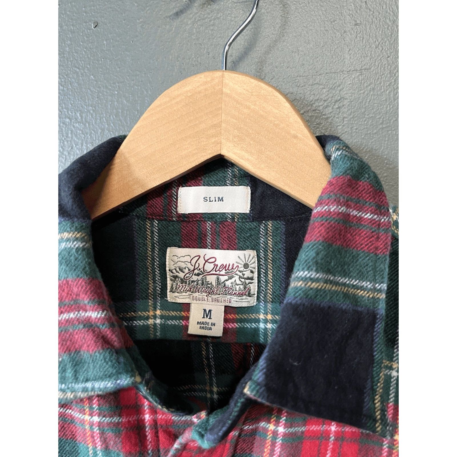 J.Crew J.Crew Mens Red Plaid Mid Weight Button-Up Long Sleeve Flannel Size M Size US M / EU 48-50 / 2 - 3 Thumbnail