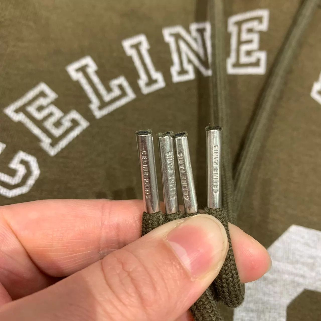 Celine Celine military green hoodie XS 95 new Size XS / US 0-2 / IT 36-38 - 6 Thumbnail