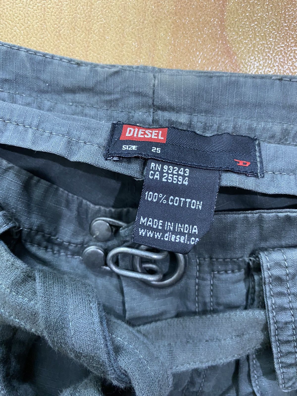 Diesel × Vintage 2000s Diesel Industry army cargo pants Size US 27 - 8 Thumbnail