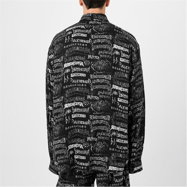 Balenciaga Metal Printed Shirt Size US L / EU 52-54 / 3 - 6 Thumbnail