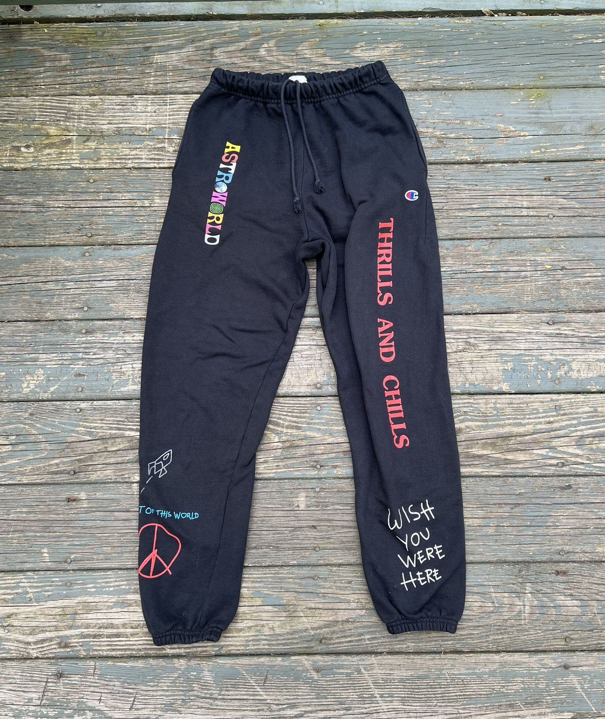 Travis Scott Travis Scott Astroworld Champion Sweatpants Men s Size Small Grailed