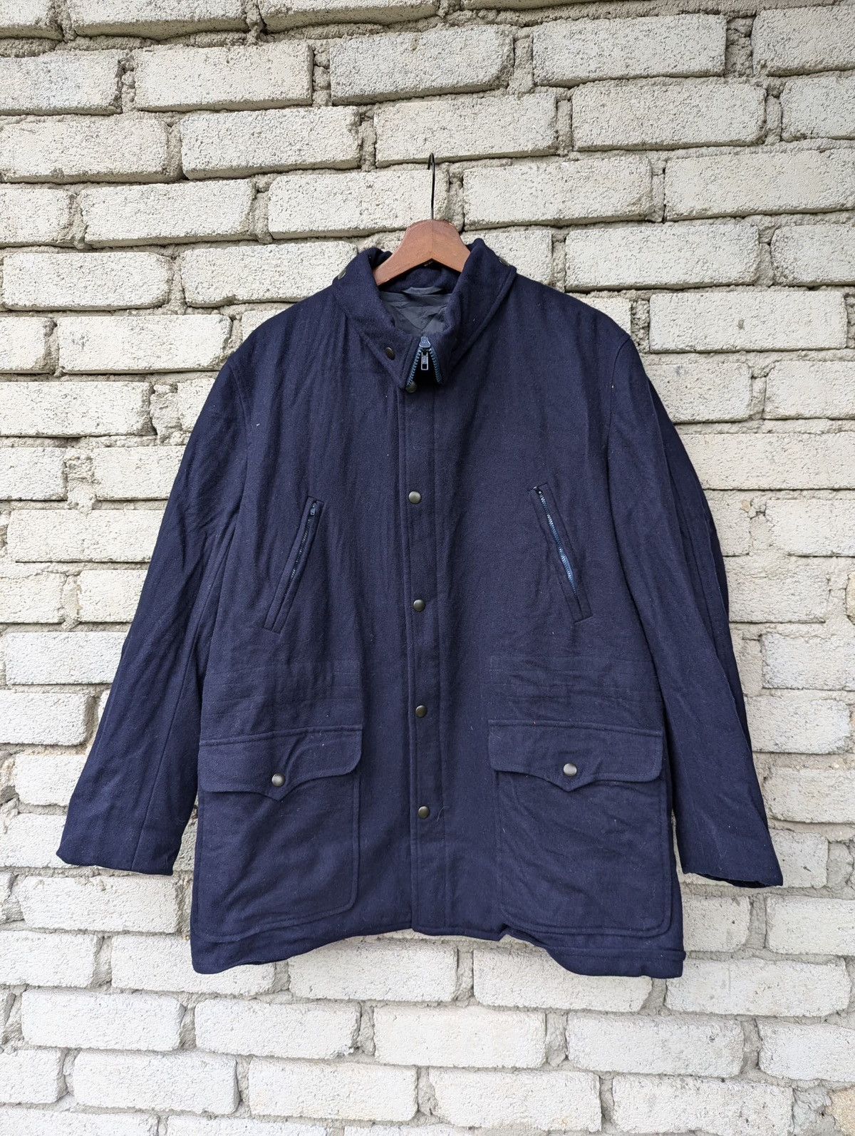 Yves Saint Laurent Yves Saint Laurent Wool Coat Multipocket Jacket Size US L / EU 52-54 / 3 - 1 Thumbnail
