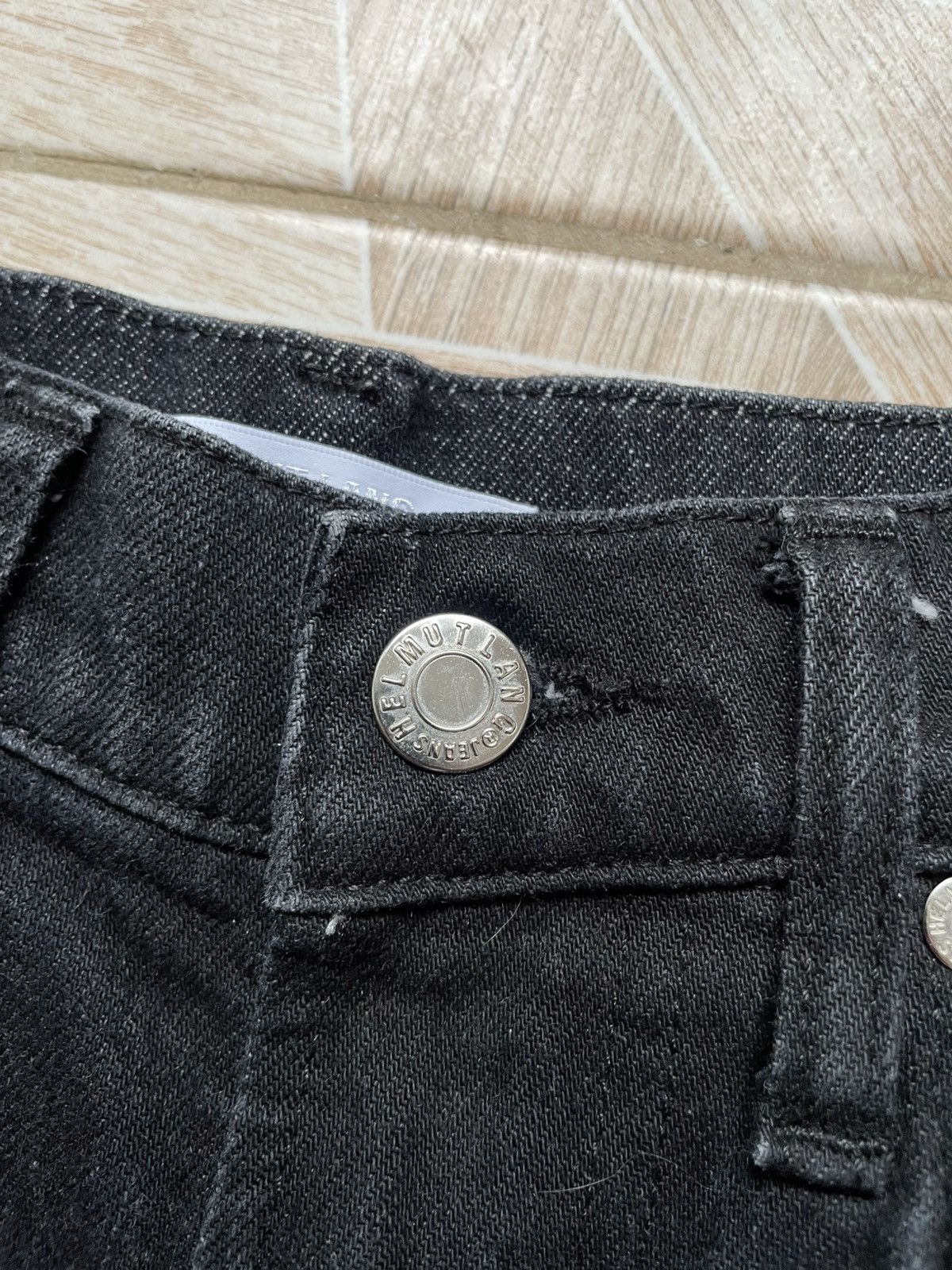 Helmut Lang Italy Helmug Lang Black Masc Hi Straight Cropped Denim Jeans Size 25" / US 0 / IT 36 - 5 Thumbnail