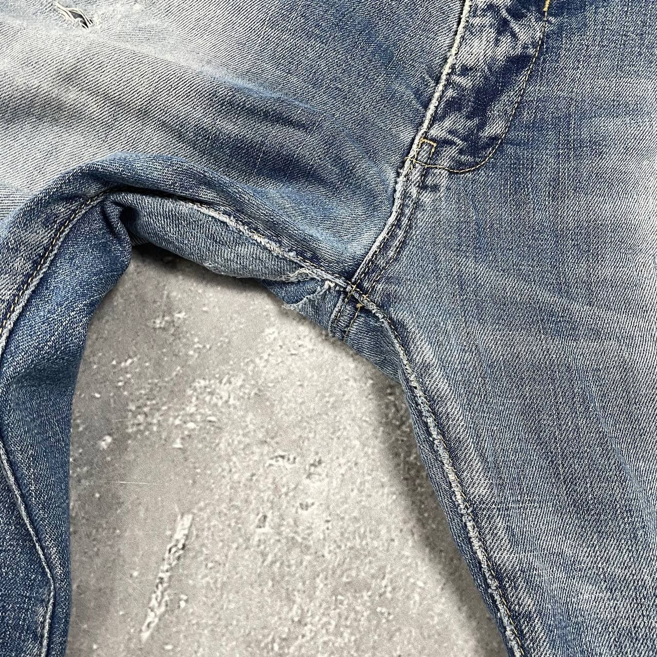 Armani Vintage 2000s ARMANI JEANS Distressed Y2K Jeans Blue Size 34 Size US 34 / EU 50 - 11 Thumbnail