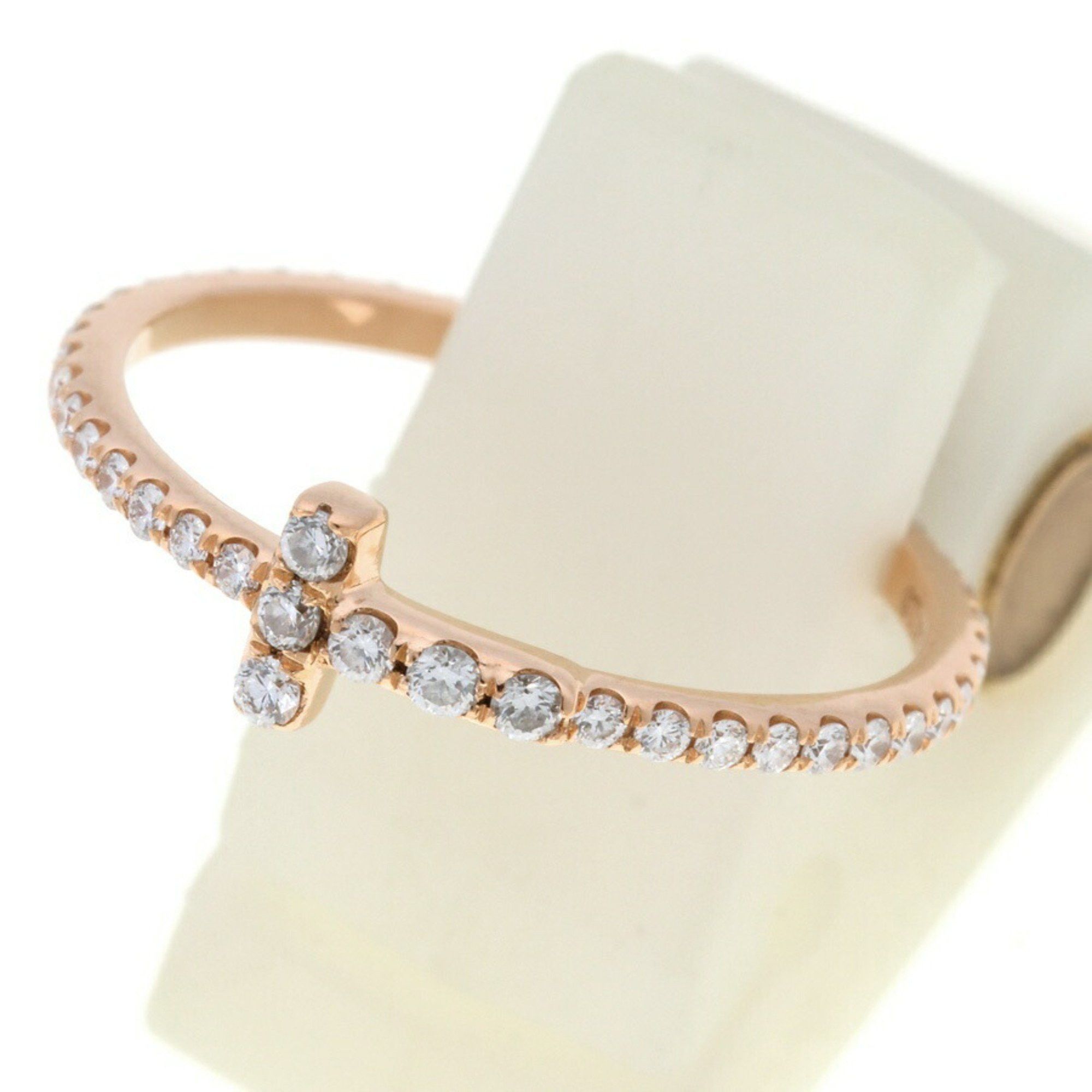 Tiffany T Diamond Wire Band Ring 60148851 18K Rose