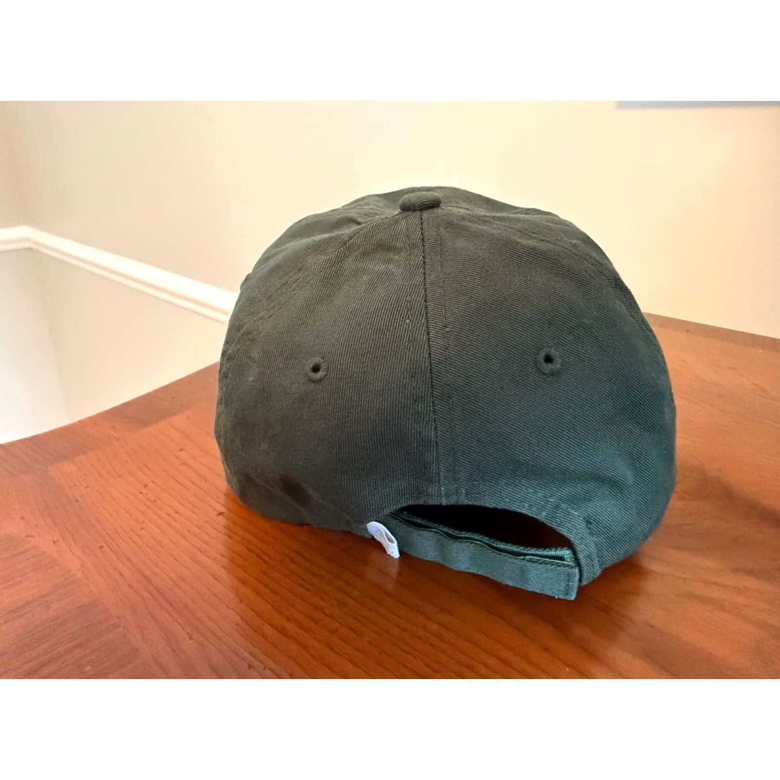 Peter Millar VINTAGE Peter Millar Raleigh Embroidered Script Hat Dark Green Crown Sport Men's One Size Green Baseball Cap Size ONE SIZE - 2 Thumbnail