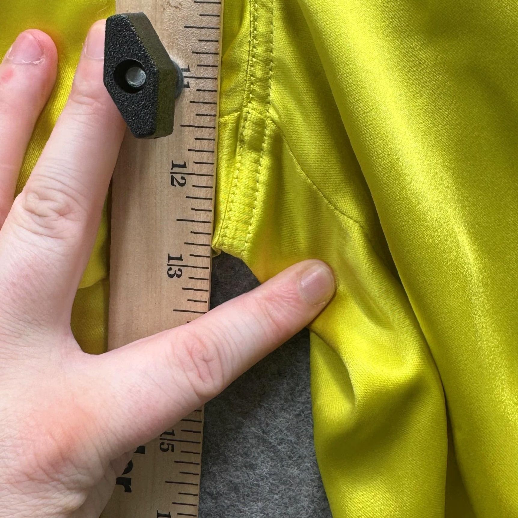 Simon Miller SIMON MILLER Pants Womens 2 Yellow Satin Cargo Wide-Leg Relaxed Pockets Cropped Size 26" / US 2 / IT 38 - 7 Thumbnail
