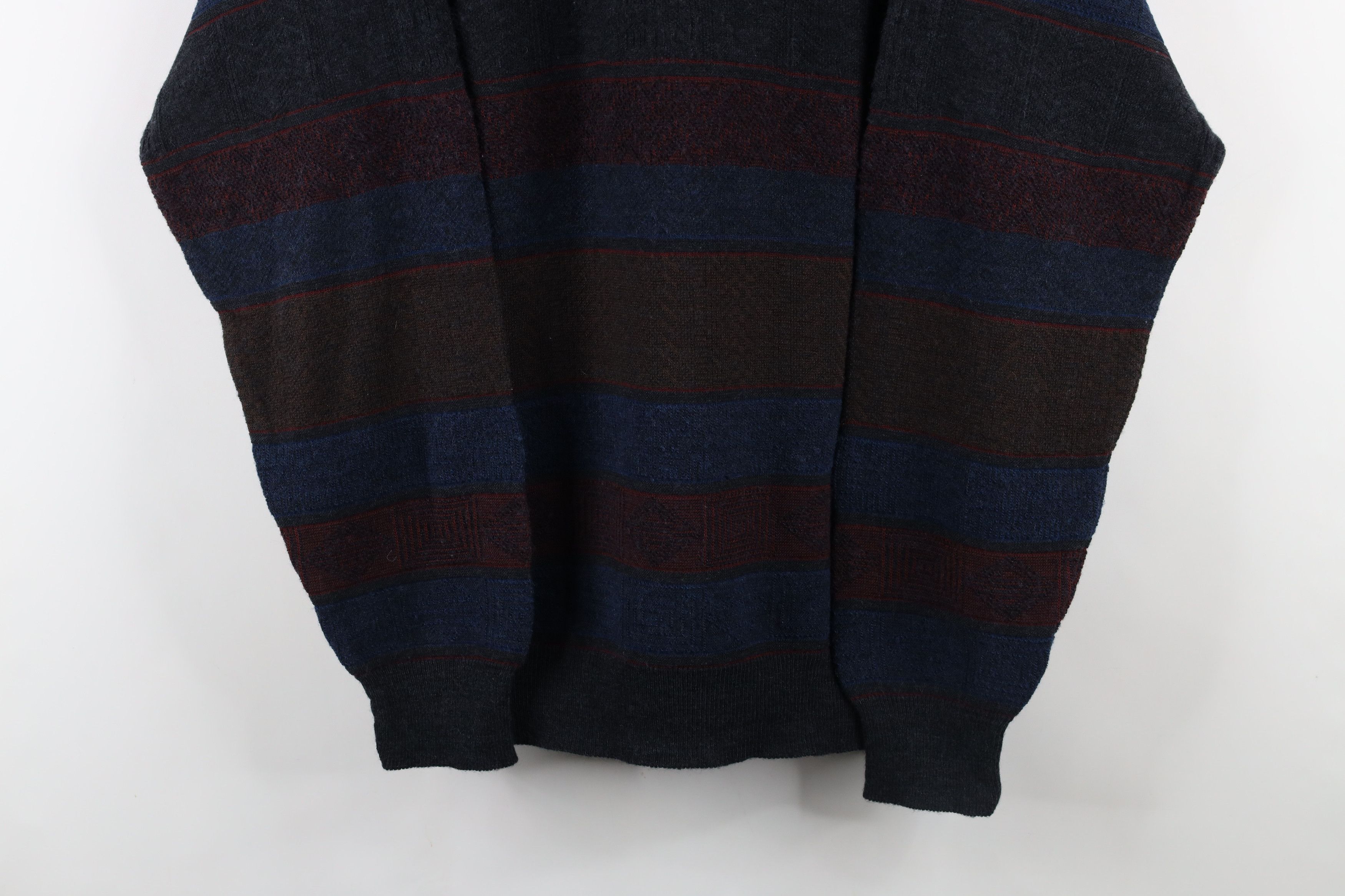Vintage Vintage 90s Streetwear Wool Blend Knit Collared Sweater Size ONE SIZE - 3 Thumbnail