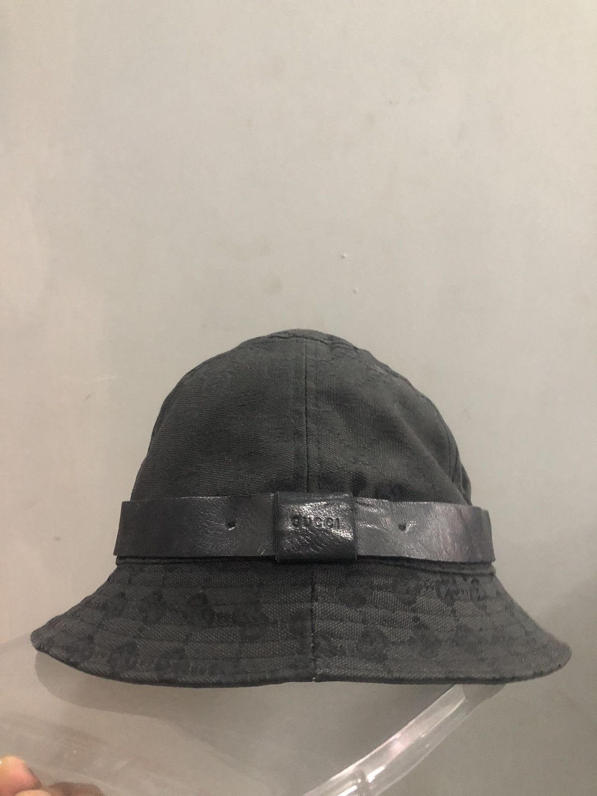 Gucci Vintage GUCCI Bucket Hat Monogram Medium Leather Size 40 - 7 Thumbnail