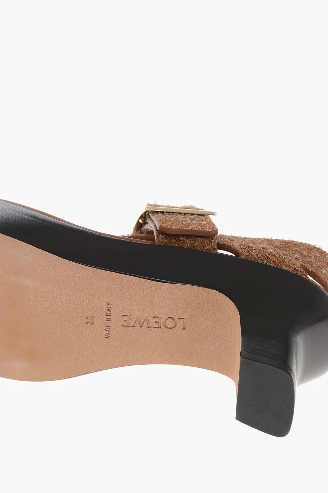 Loewe og1mm0426 Textured Leather Sandals in Brown Size US 6 / IT 36 - 5 Thumbnail