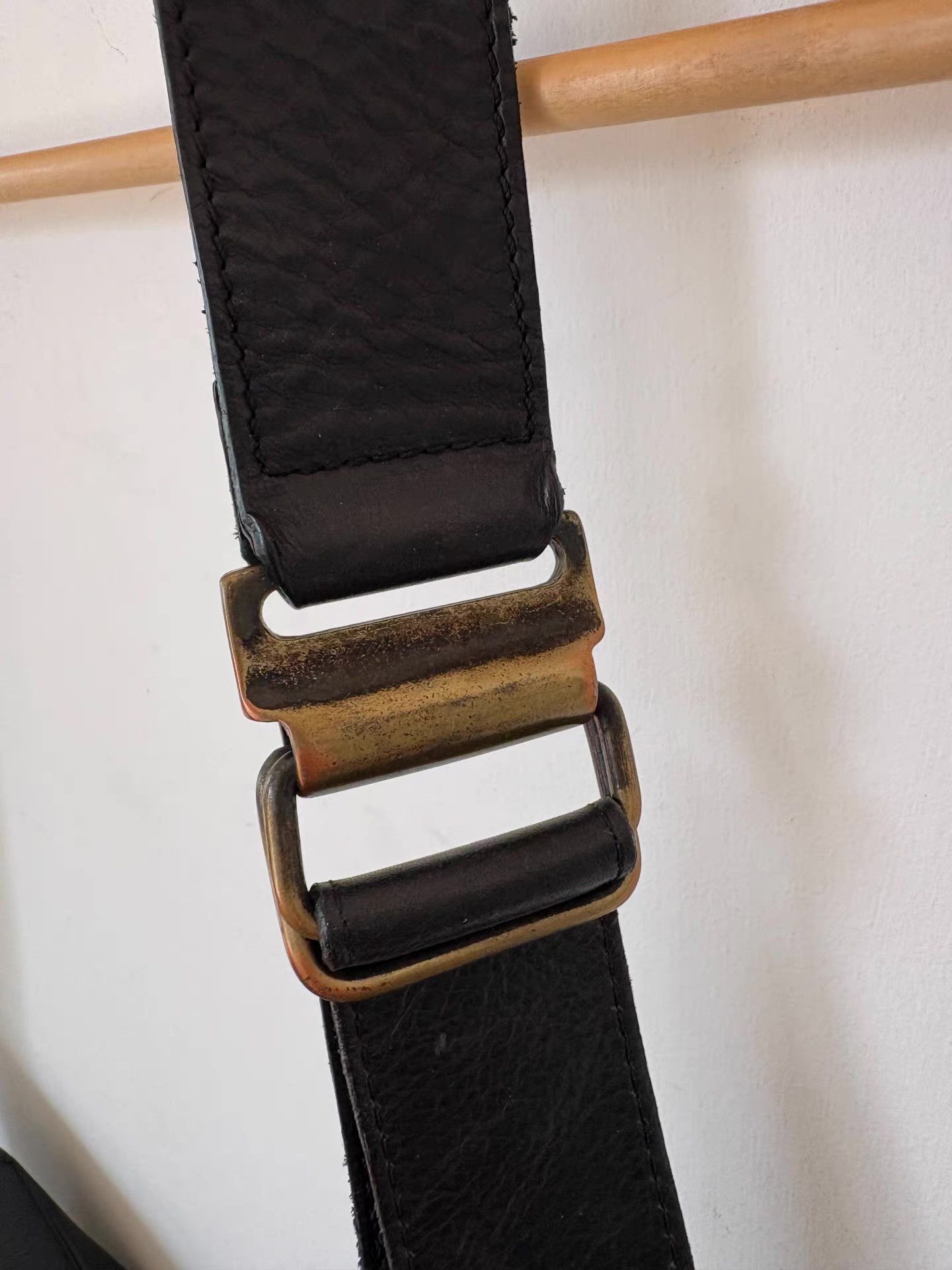 Ann Demeulemeester Ann Demeulemeester Black Cowhide Messenger Bag Ｑ21 Size 34 - 5 Thumbnail