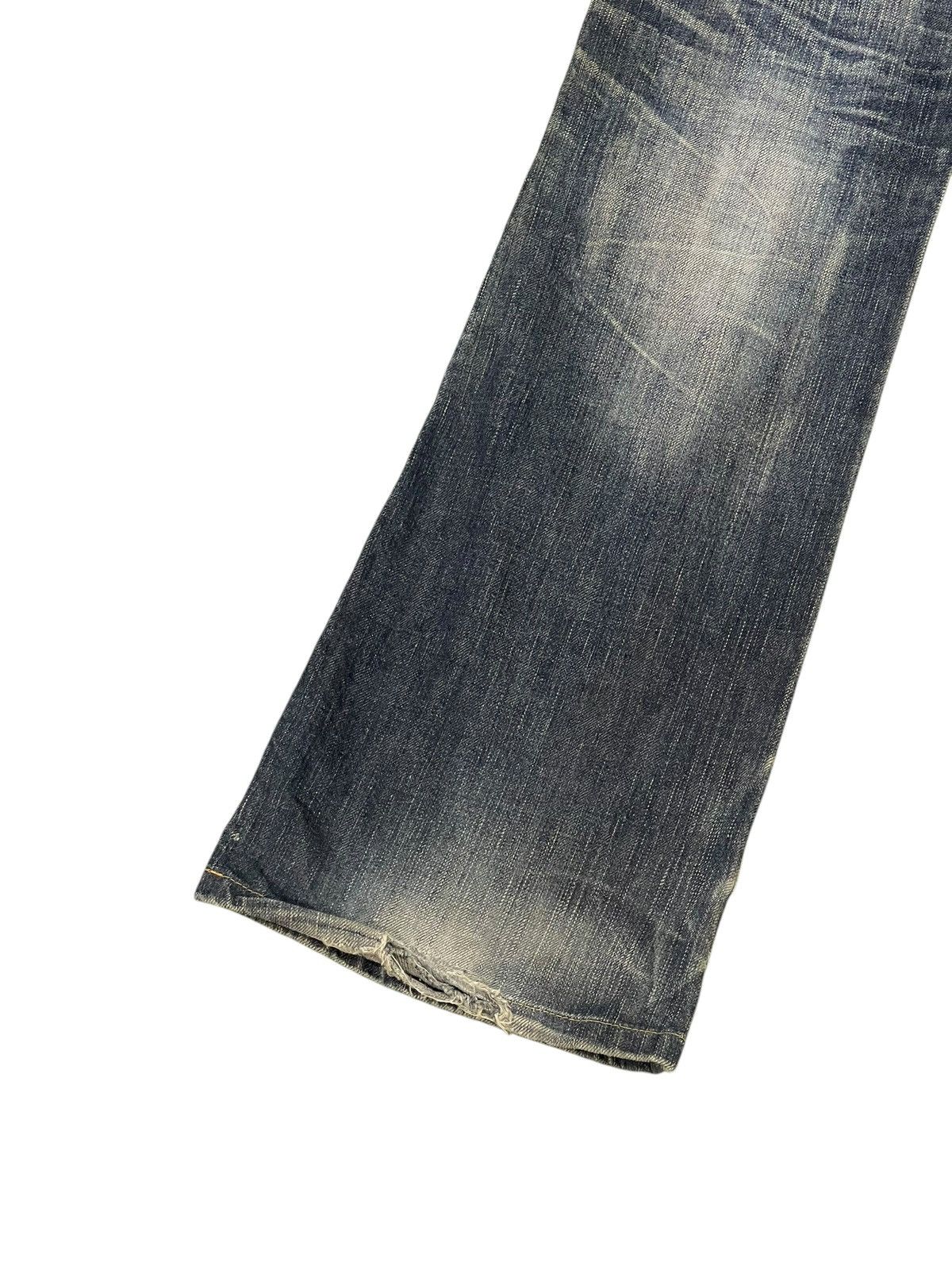 Edwin Flare Jeans Edwin Japan Faded Distress Boot Cut 7🟦 Size US 31 - 15 Thumbnail