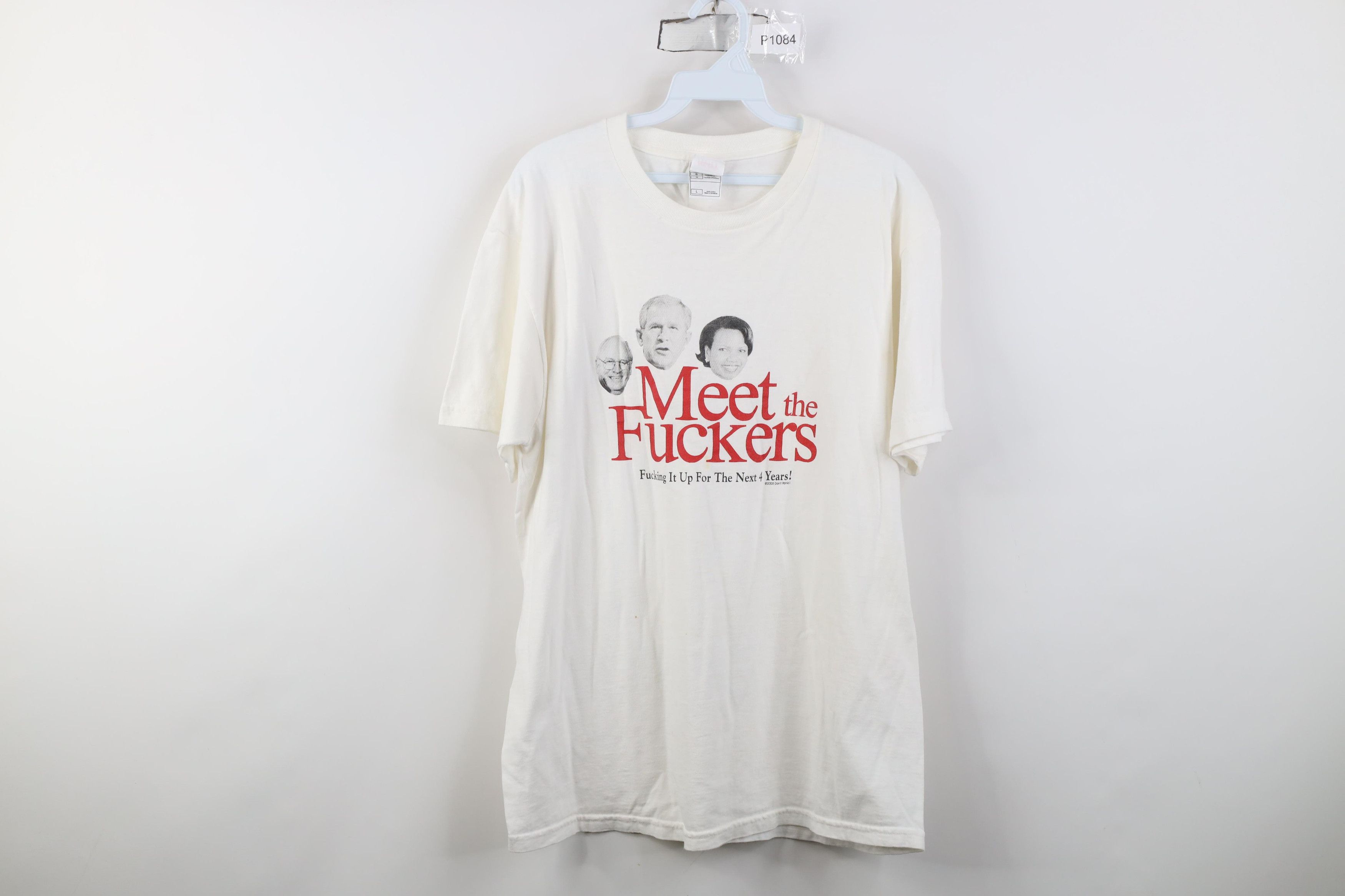 Vintage Vintage Meet the F*ckers Cheney Bush Rice Political T-Shirt Size US L / EU 52-54 / 3 - 1 Thumbnail