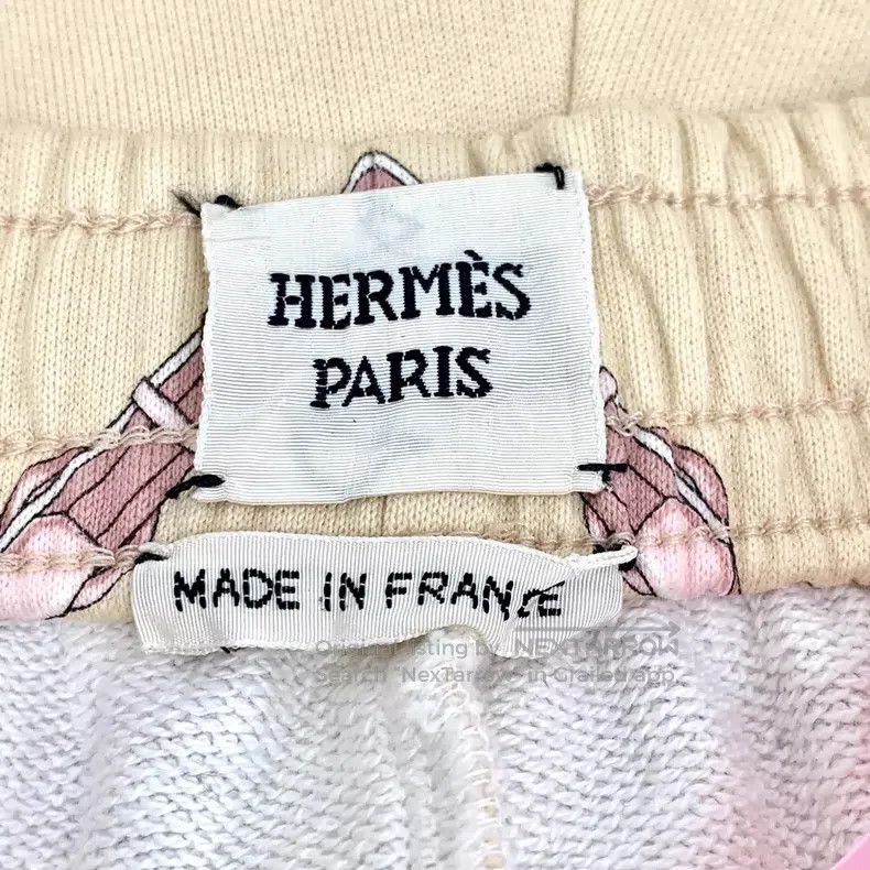 Hermes Hermes Beige chain print cotton drawstring casual shorts Size 42" / US 20 - 5 Thumbnail