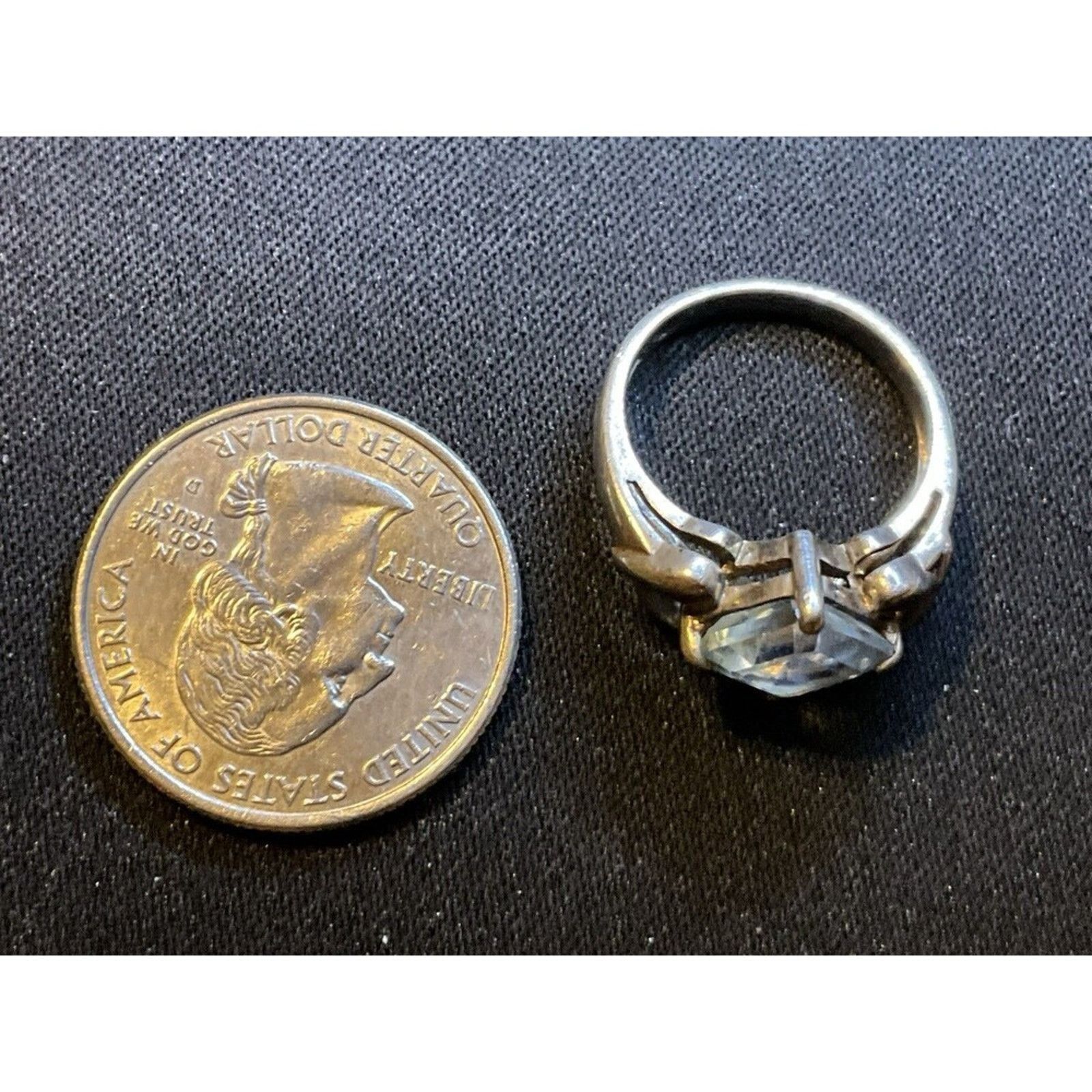 Other Vintage 925 Sterling Silver With Blue Topaz Stone Size 5.75 Size ONE SIZE - 5 Thumbnail