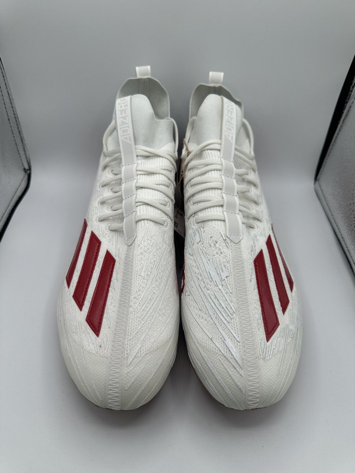 Adidas Adidas Adizero Primeknit Cleats “White Team Power Red” 13.5 Size US 14 / EU 47 - 2 Thumbnail