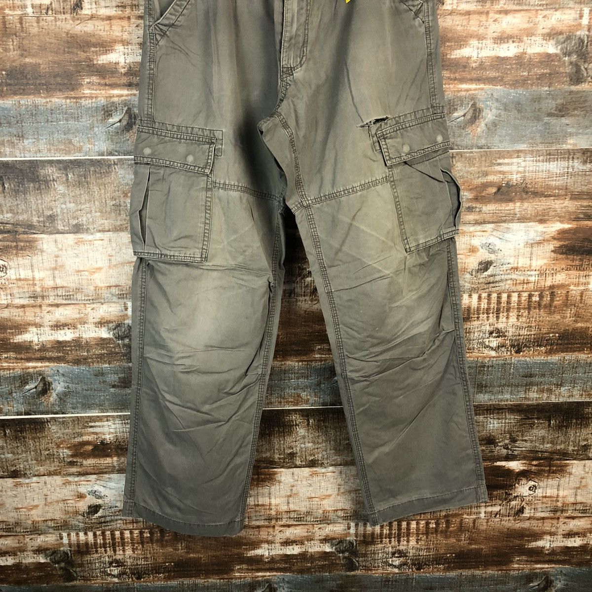 Japanese Brand Villand Green Cargo Multipocket Pants #A1430 Size US 31 - 3 Thumbnail