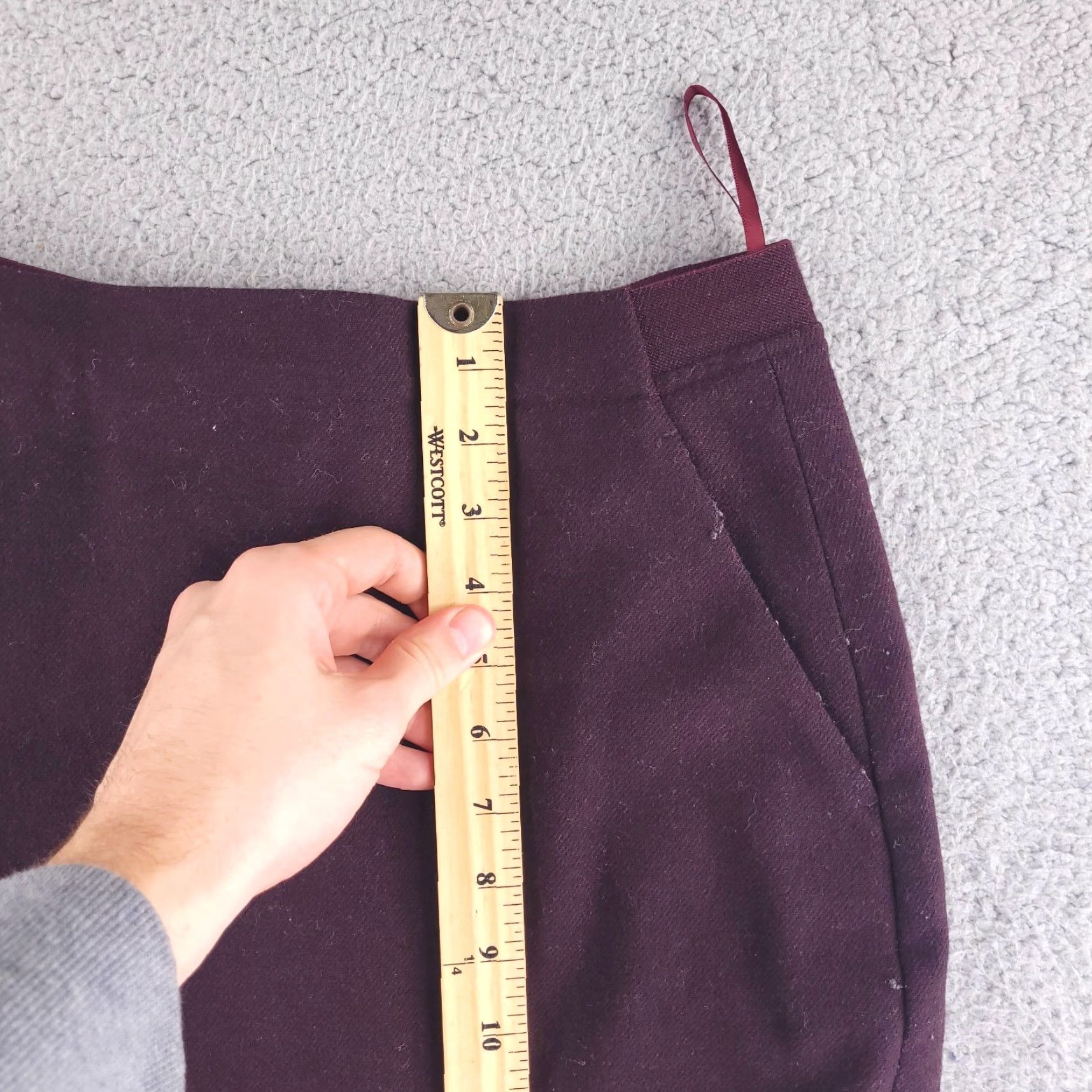 Talbots Uniqlo Skirt Womens Small Purple Wool Blend Pencil Knee Size 28" / US 6 / IT 42 - 6 Thumbnail