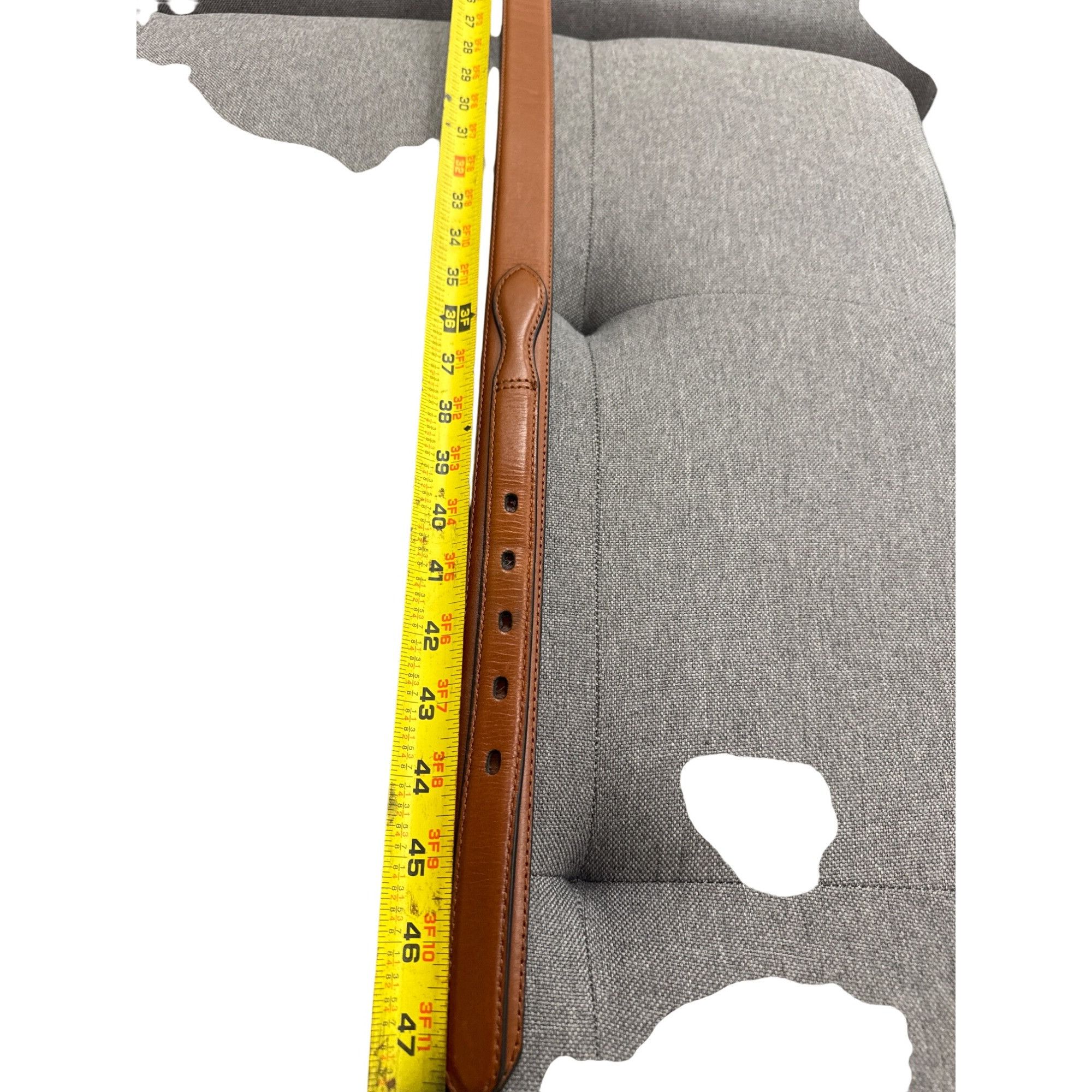 Cabelas Cabelas Mens Brown Leather Belt Size 40 With Gold Buckle SKU Size 40 - 8 Thumbnail