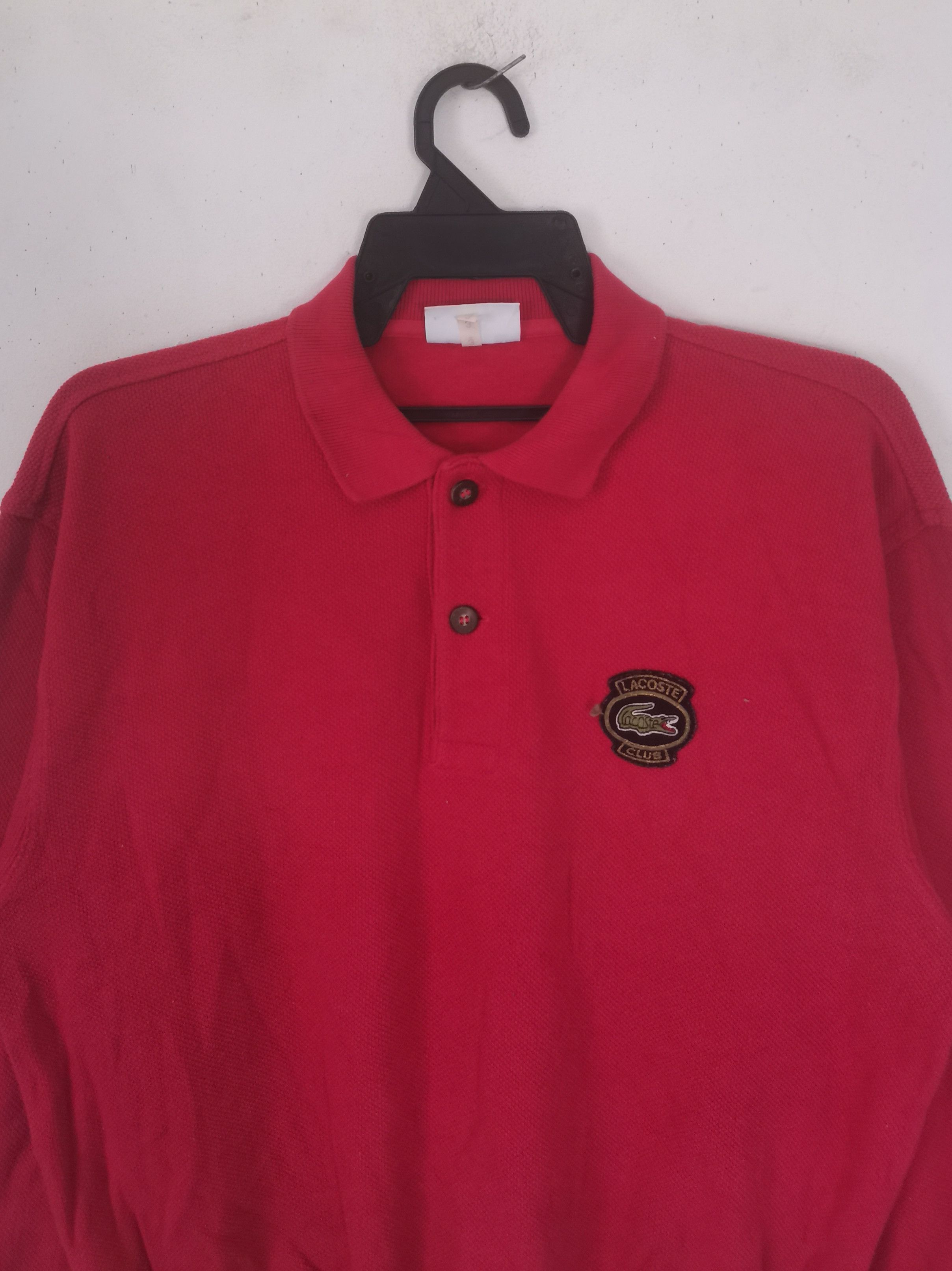 Lacoste Rare LACOSTE sweatshirt red colour Size US M / EU 48-50 / 2 - 2 Thumbnail