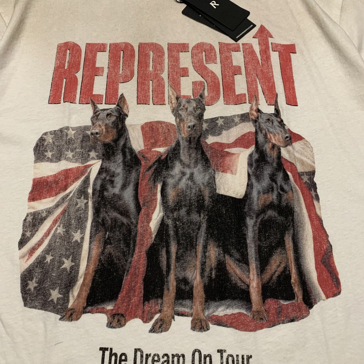 Represent Clo. Represent Large Dream On Tour Washed Ecru White Tee Size US L / EU 52-54 / 3 - 3 Thumbnail