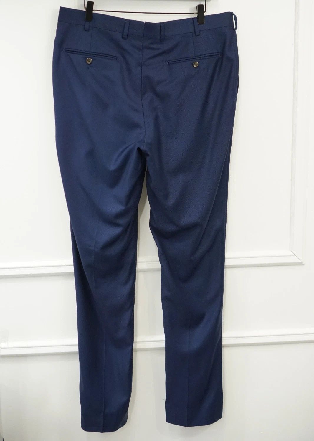 Suitsupply Men Suitsupply Trousers Brescia Navy Blue Wool 102 UK/US42L Size 42L - 2 Thumbnail