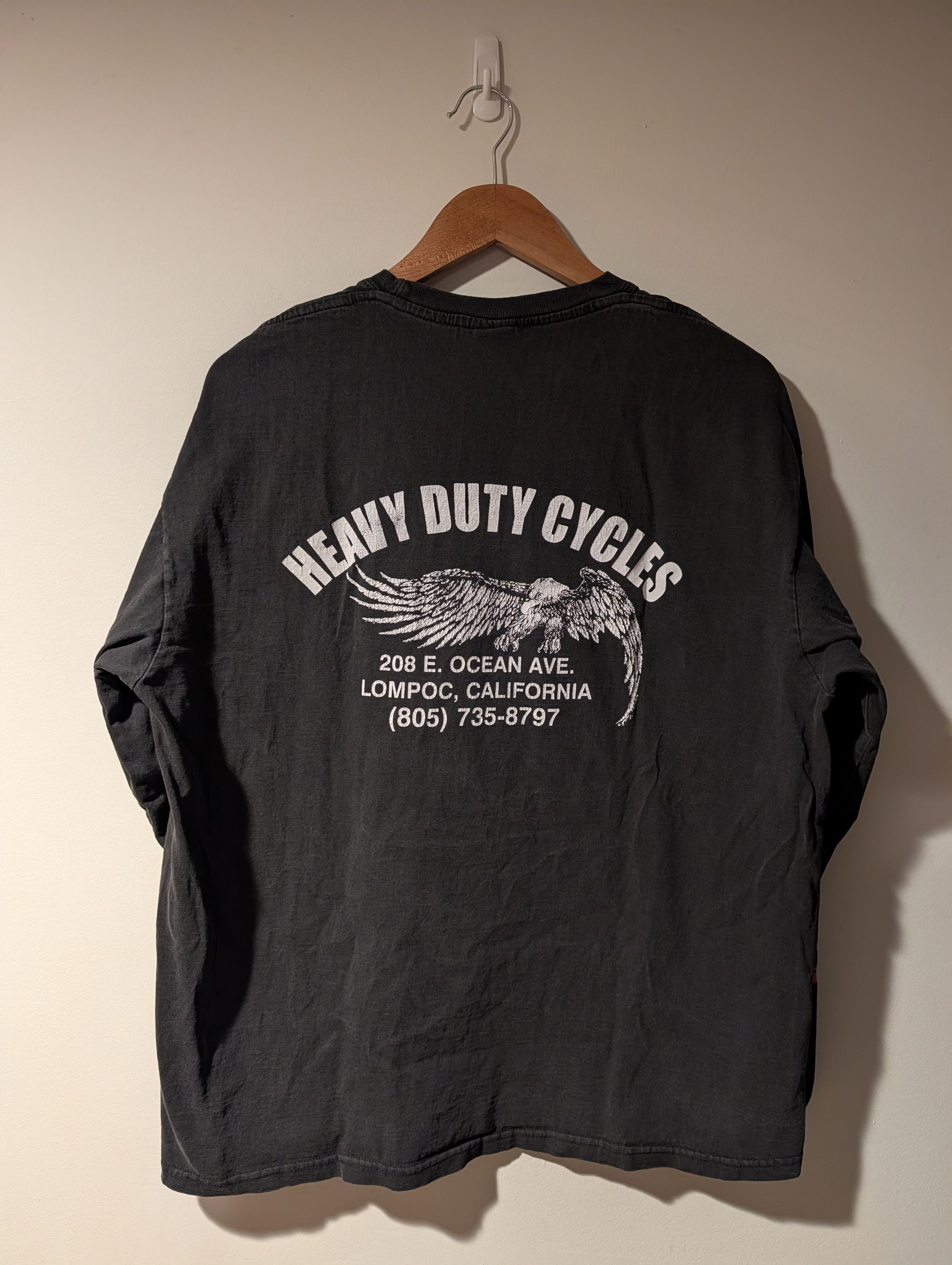 Harley Davidson Vintage 1998 Hot Ride Harley Davidson Flames Long-Sleeve Size US XL / EU 56 / 4 - 7 Thumbnail
