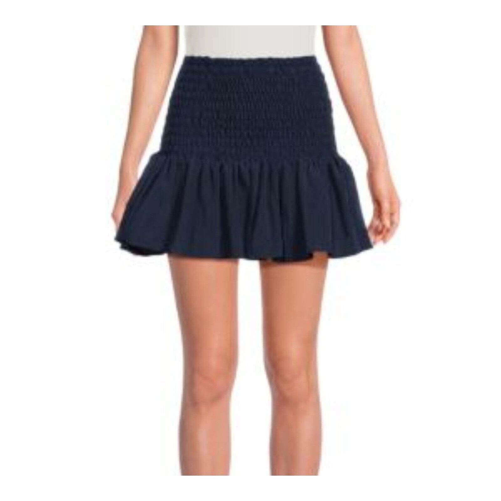 MISA Los Angeles NEW MISA LOS ANGELES Midnight Azar Smocked Mini Skirt Size S Size 24" / US 00 / IT 34 - 2 Thumbnail