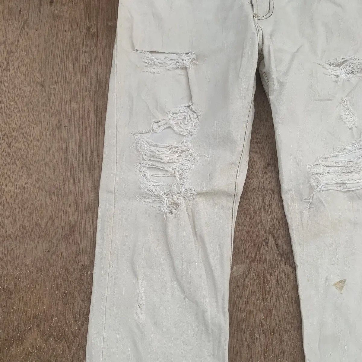 Japanese Brand 5-POCKET HIDEF JAPAN TROUSERS JEANS RIPPED RUSTY DIRTY PANTS Size US 30 / EU 46 - 3 Thumbnail