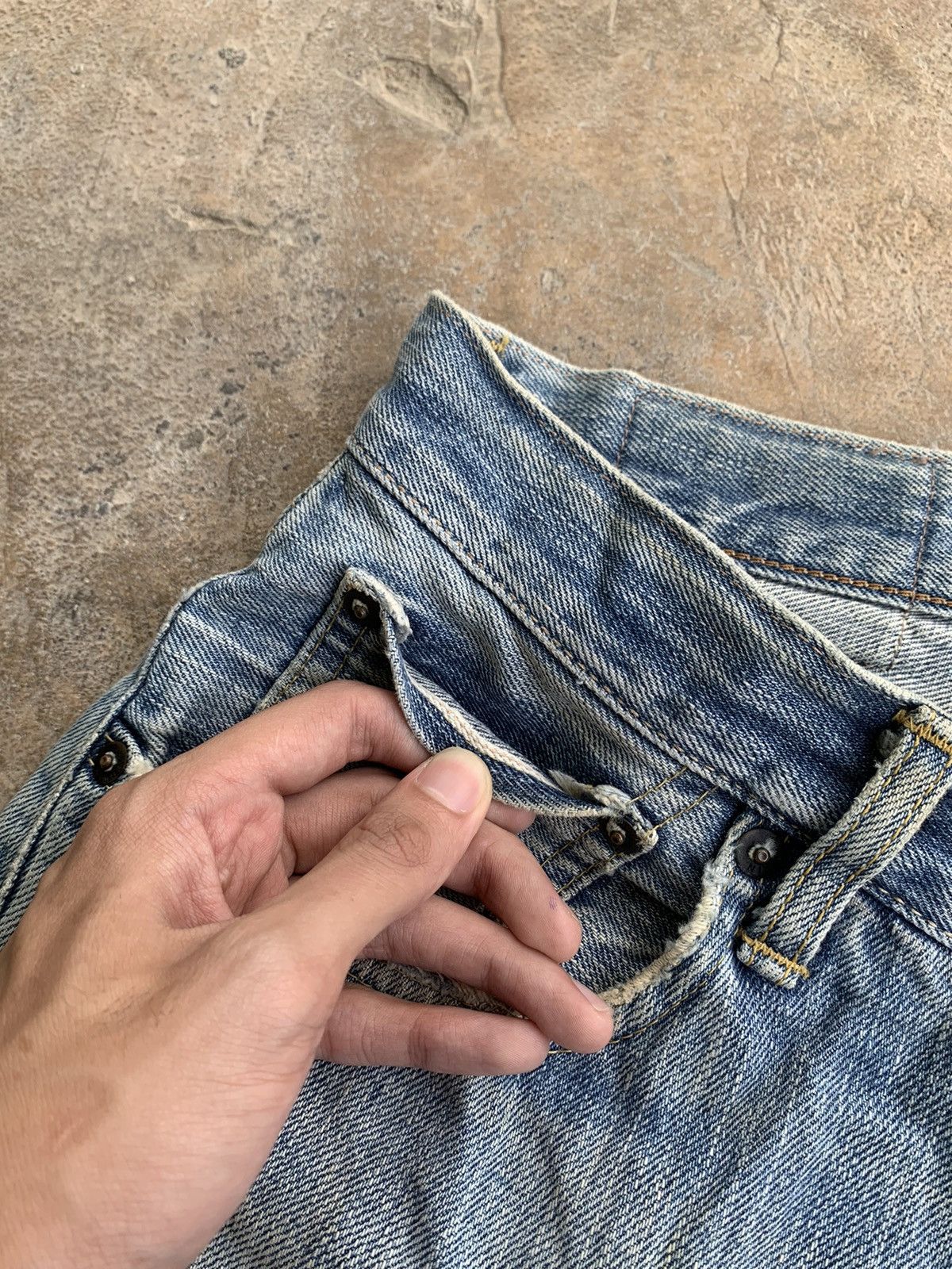 Edwin × Vintage Vintage Edwin 505 Selvedge Japanese Distressed Denim Size US 32 / EU 48 - 10 Thumbnail
