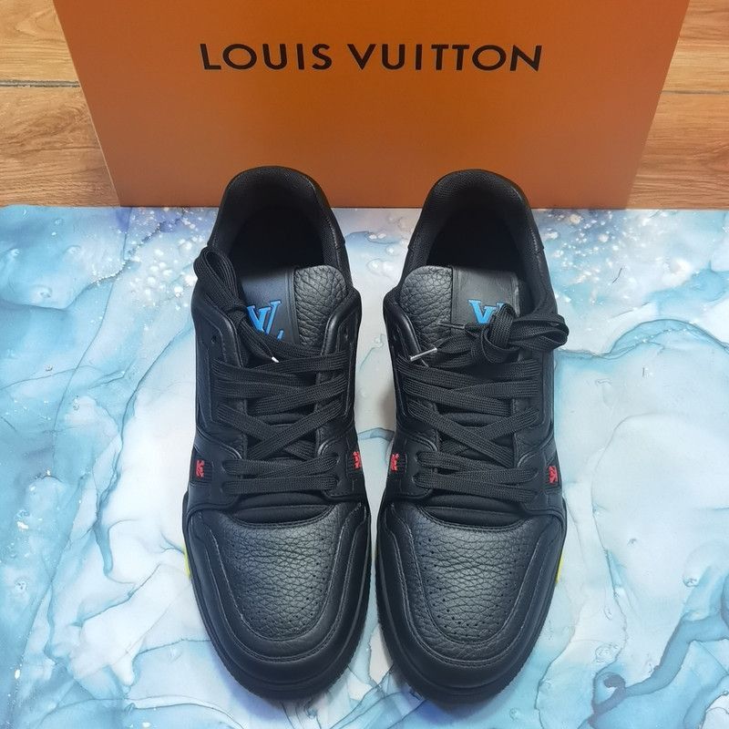 Louis Vuitton Louis Vuitton Black Trainer Fashion Sneakers -2508 Size US 8.5 / EU 41-42 - 2 Thumbnail