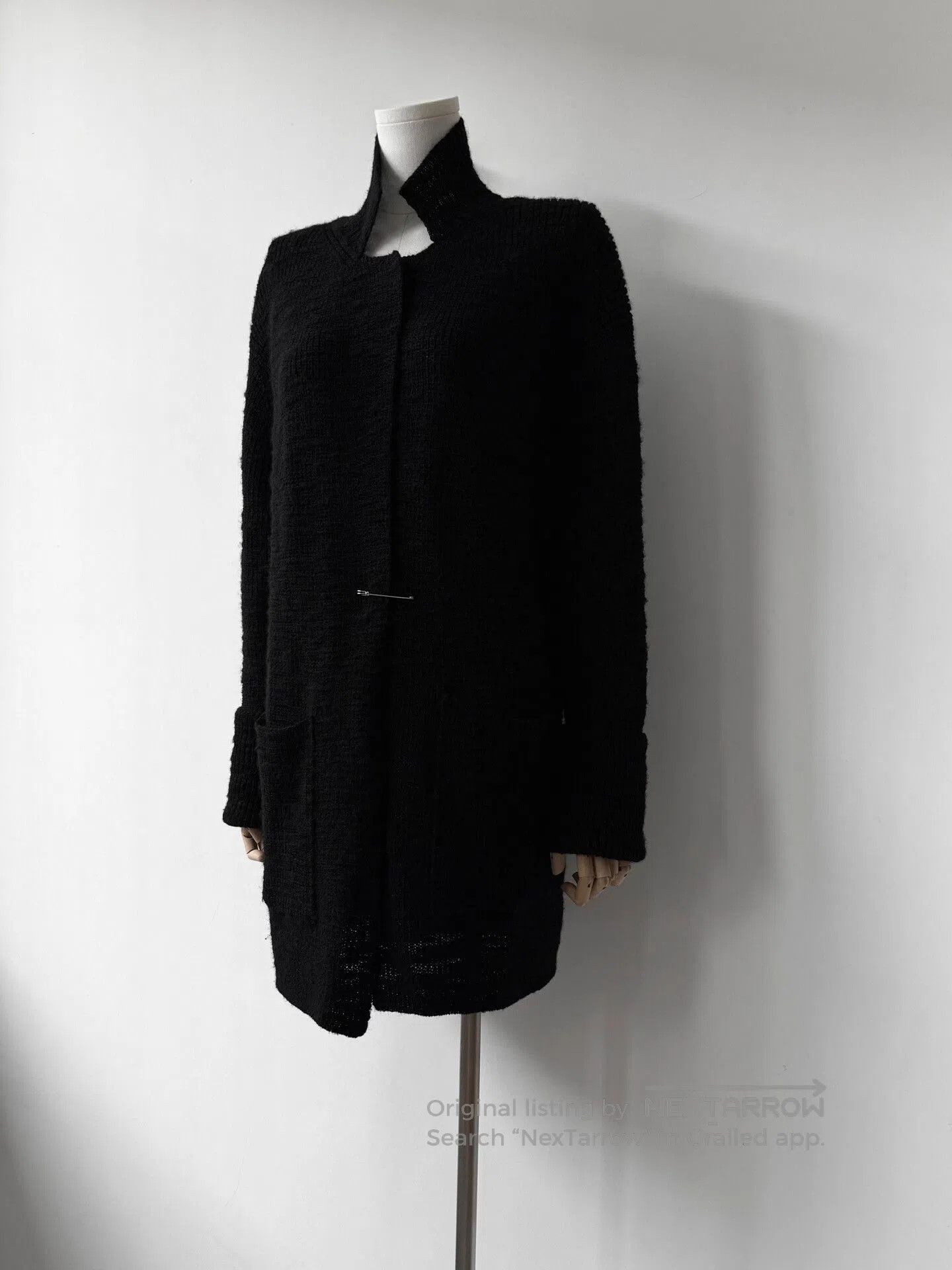 Yohji Yamamoto Yohji Yamamoto Black Wool Knit Tunic. Size M / US 6-8 / IT 42-44 - 2 Thumbnail