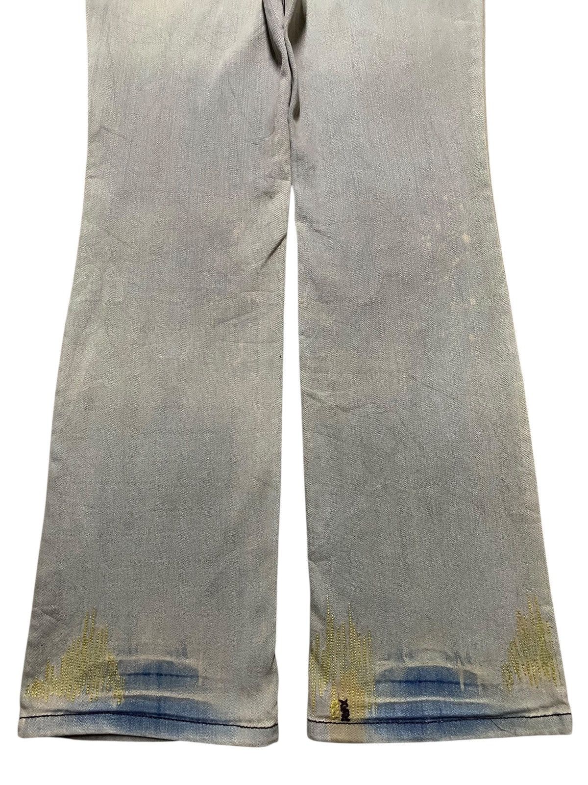 Japan Blue Vintage Max Blue Nice Wash Custom Embroidery Flare Jeans Size US 28 / EU 44 - 6 Thumbnail