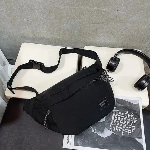 VIBE Black Hip Hop Belt Bag Size ONE SIZE - 4 Thumbnail