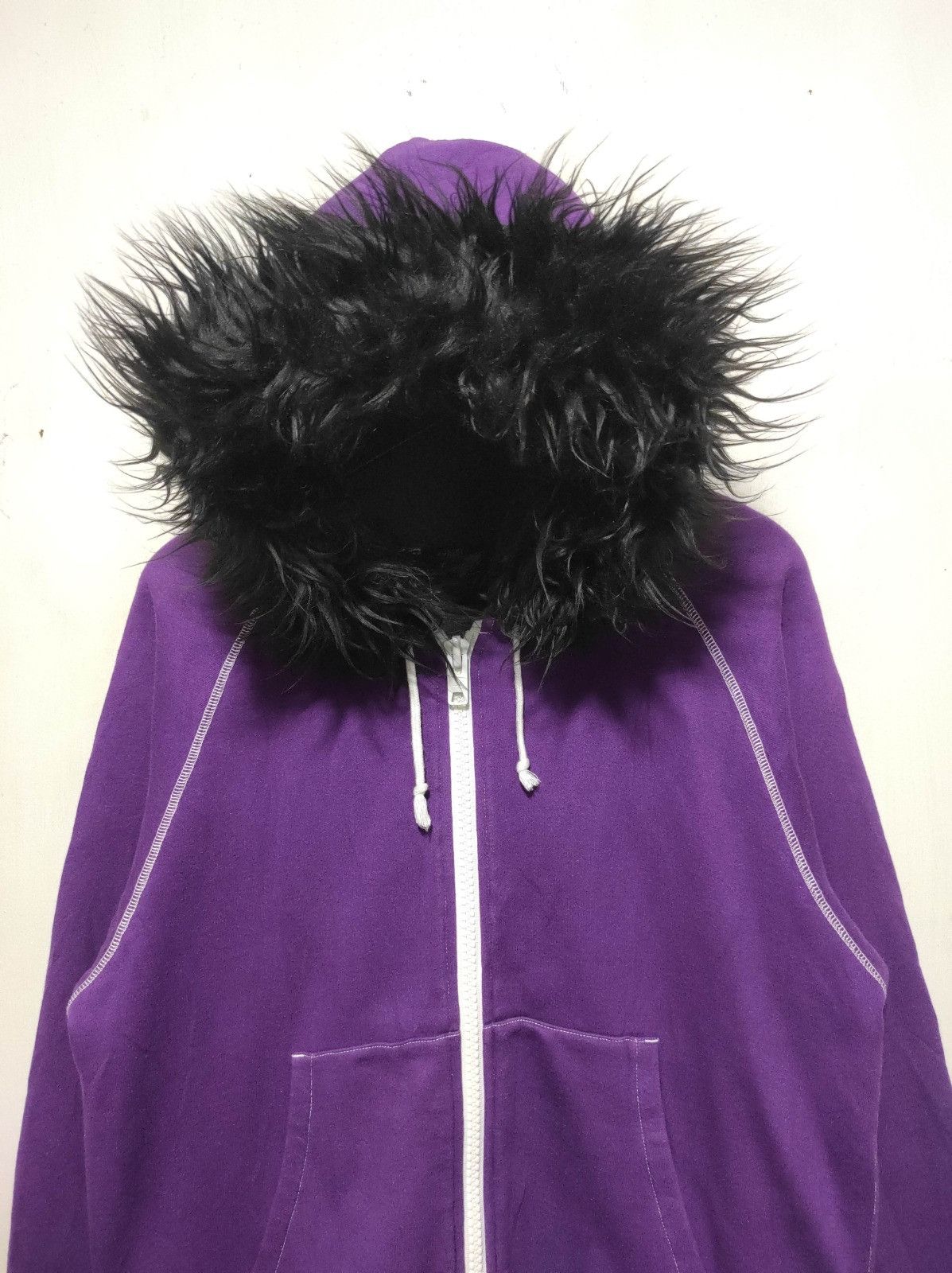 Japanese Brand Fat purple 🟣 zip fur hoodie ifsix LGB style Size US L / EU 52-54 / 3 - 3 Thumbnail