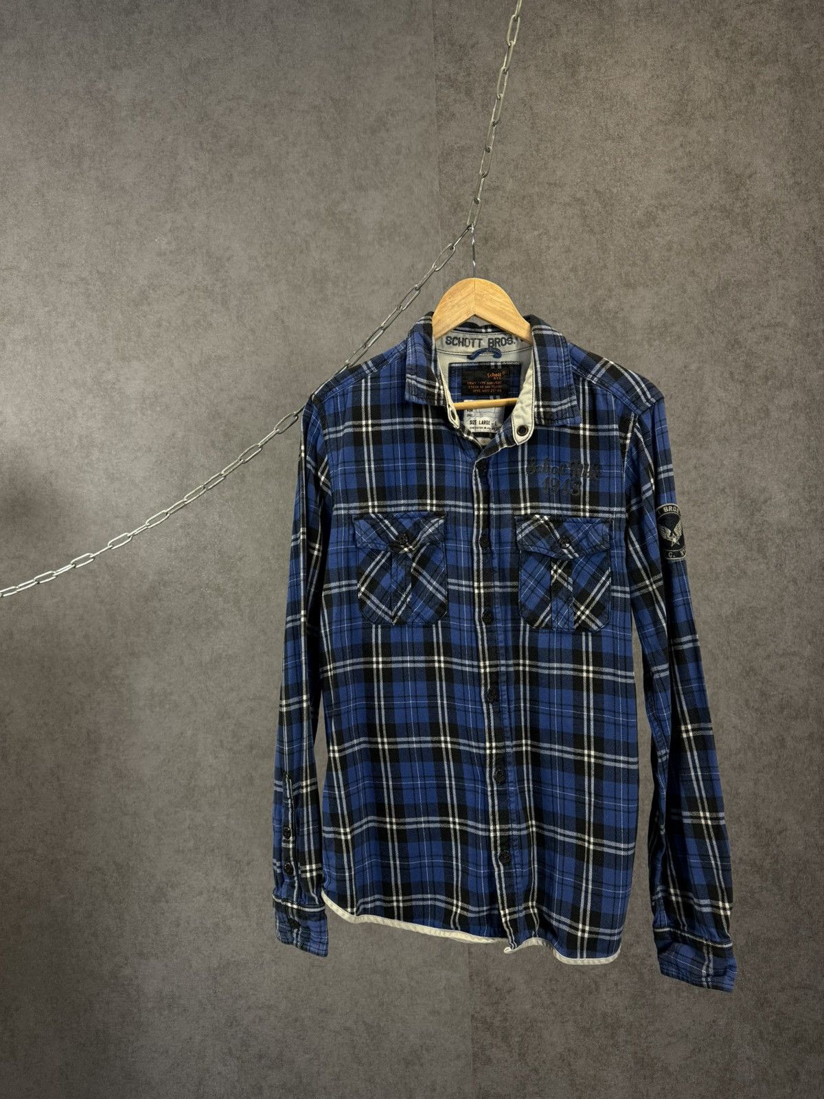 Schott Schott flannel designer shirt Size US M / EU 48-50 / 2 - 1 Thumbnail