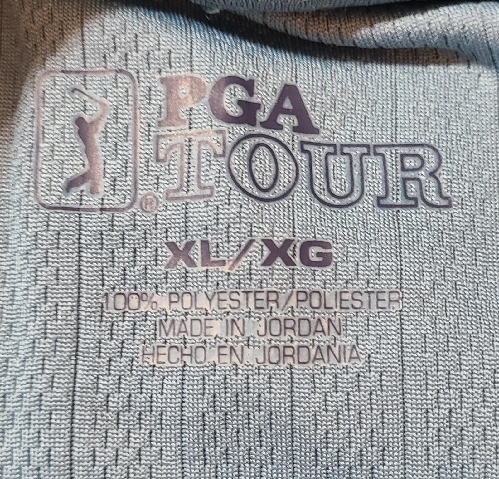 PGA Tour 2pk PGA Tour Dry Shirt Mens Size XL (NWT-Blue, EUC-Tan) Golf Size ONE SIZE - 4 Thumbnail