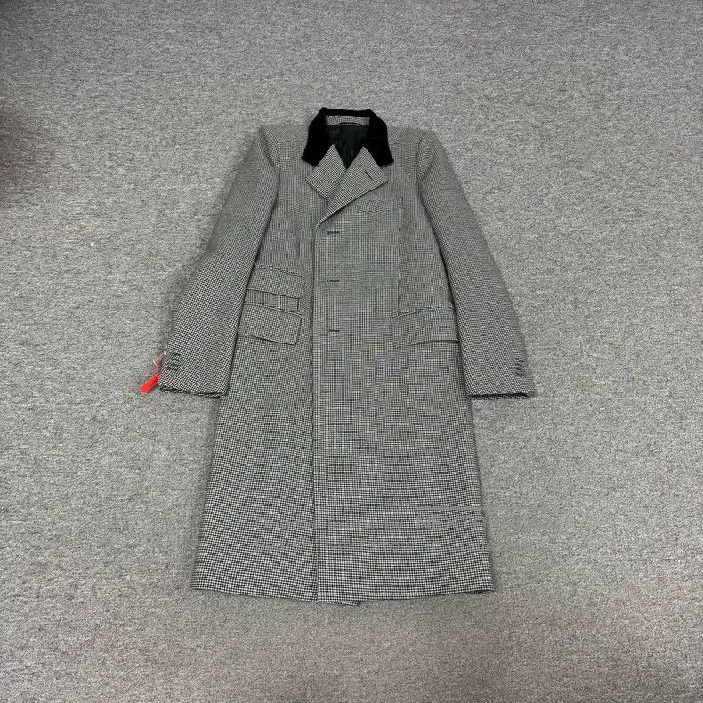 Balenciaga Balenciaga Long Checkered Woolen Wool Blazer Size US S / EU 44-46 / 1 - 1 Thumbnail