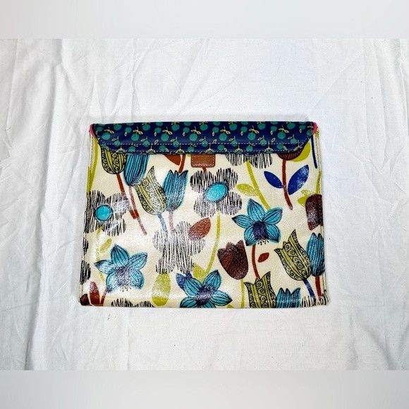 Fossil Fossil Key-Per Blue Multicolor Floral Pouch Clutch Bag Size ONE SIZE - 6 Thumbnail