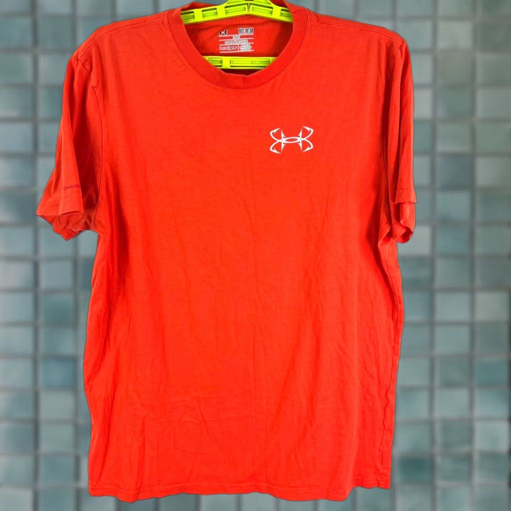 Under Armour Under Armour Heat Gear Fish T Shirt Adult M Orange Short Sleeve Size US M / EU 48-50 / 2 - 1 Thumbnail