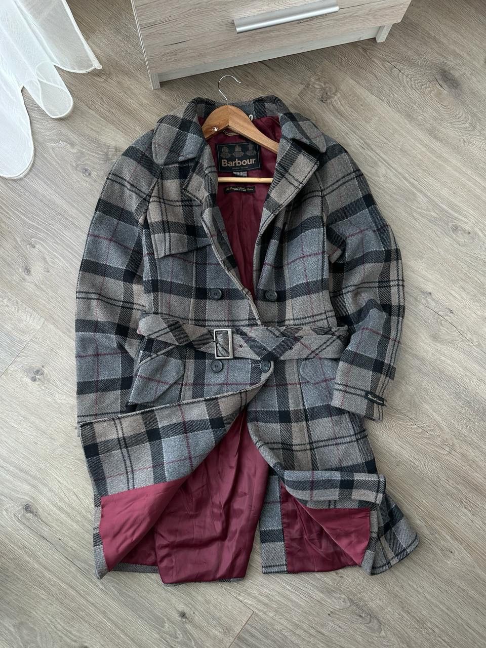 Barbour × Vintage Vintage Barbour W's Wool Coats Winter Tartan Jacket Size M / US 6-8 / IT 42-44 - 9 Thumbnail