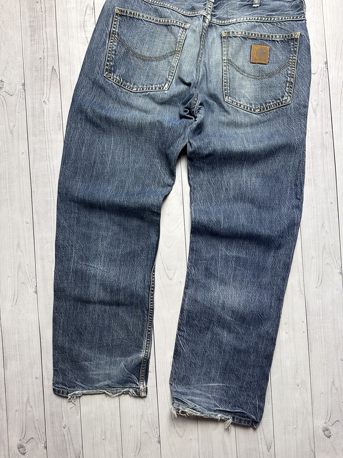 Carhartt × Carhartt Wip × Vintage Vintage Carhartt Wip denim distressed pants size W31 Size US 31 - 3 Thumbnail