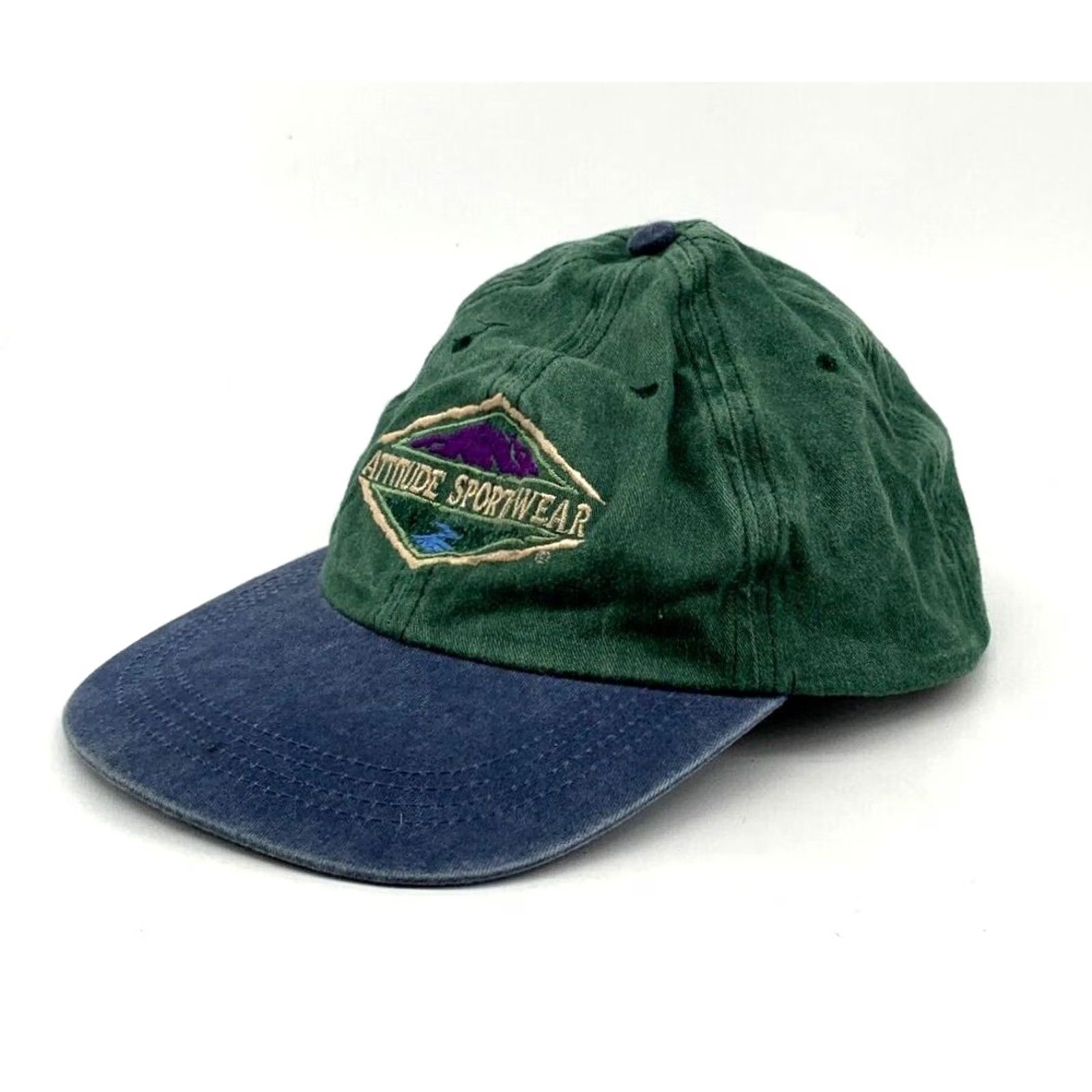 Port Authority Port Authority Men's Green Blue Attitude Sportswear Adjustable Baseball Cap Size ONE SIZE - 2 Thumbnail
