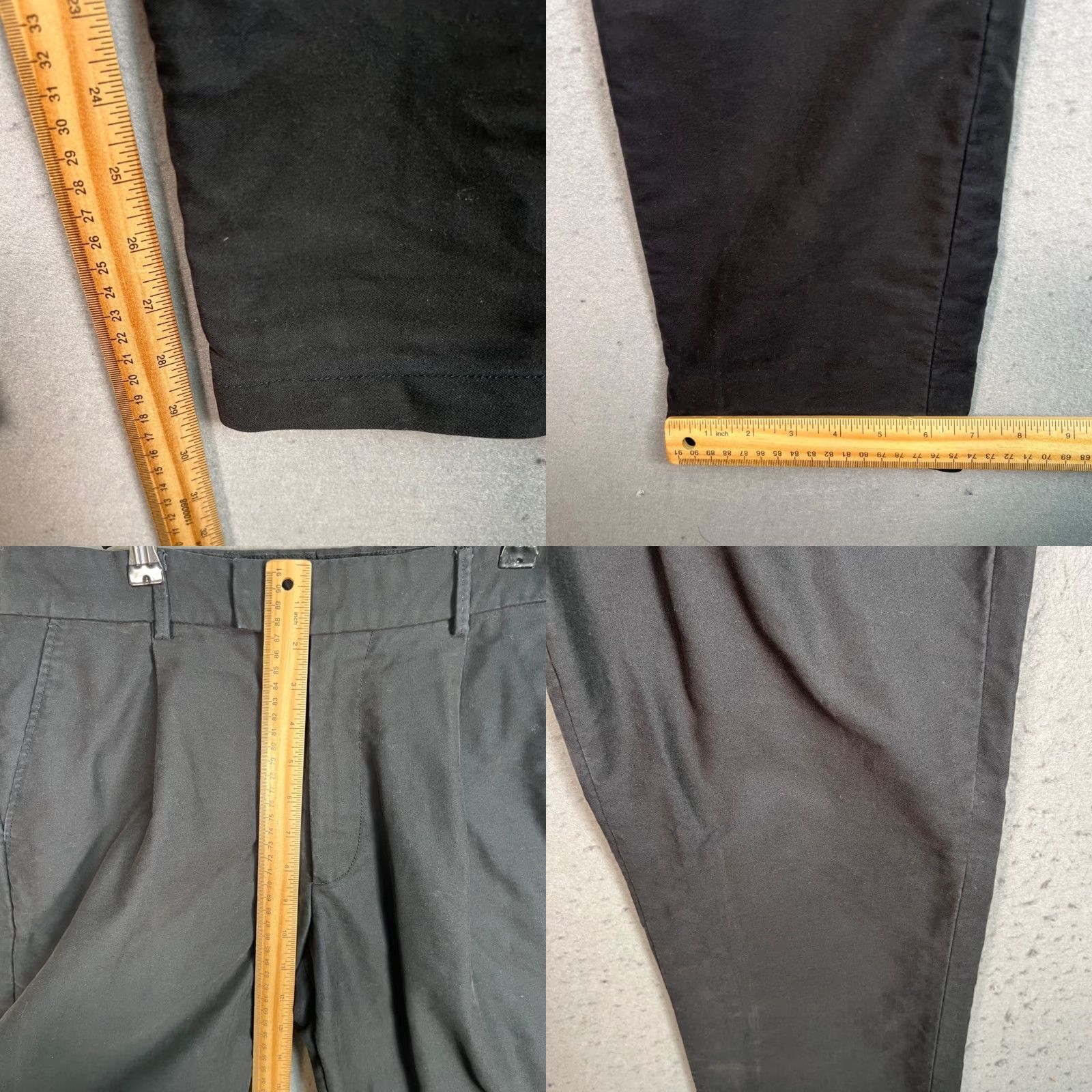 Vintage Saturdays New York City Mens 32 Black Cotton Slim Fit Chino Pants Size US 32 / EU 48 - 8 Thumbnail