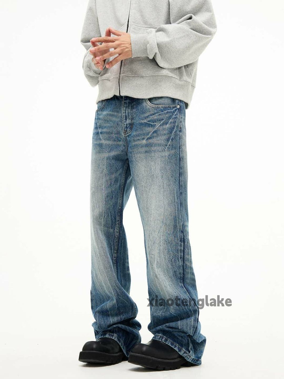 Jean × Vintage washed faded cleanfit yuppie loose baggy jeans Size US 30 / EU 46 - 4 Thumbnail