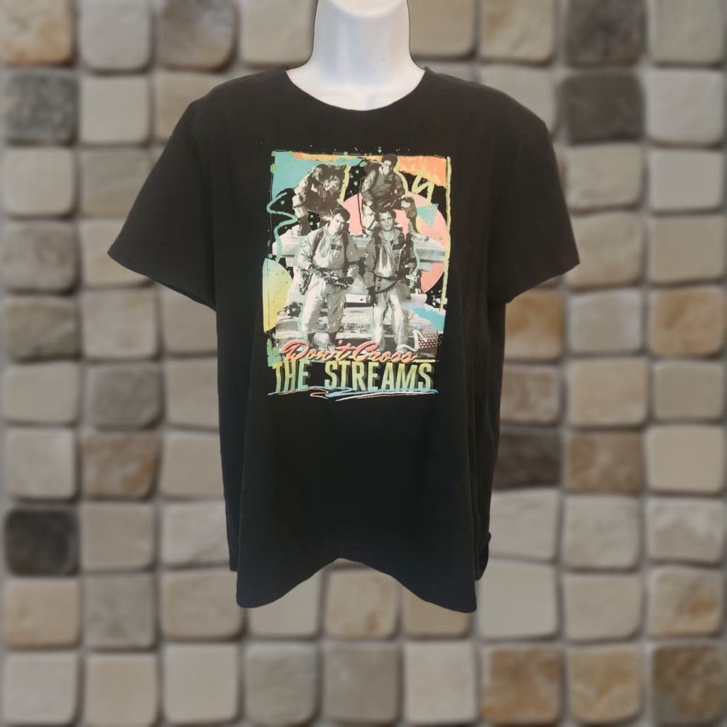 Vintage Womens Ghostbusters Dont Cross The Streams Black T-shirt Size Large Size L / US 10 / IT 46 - 1 Thumbnail