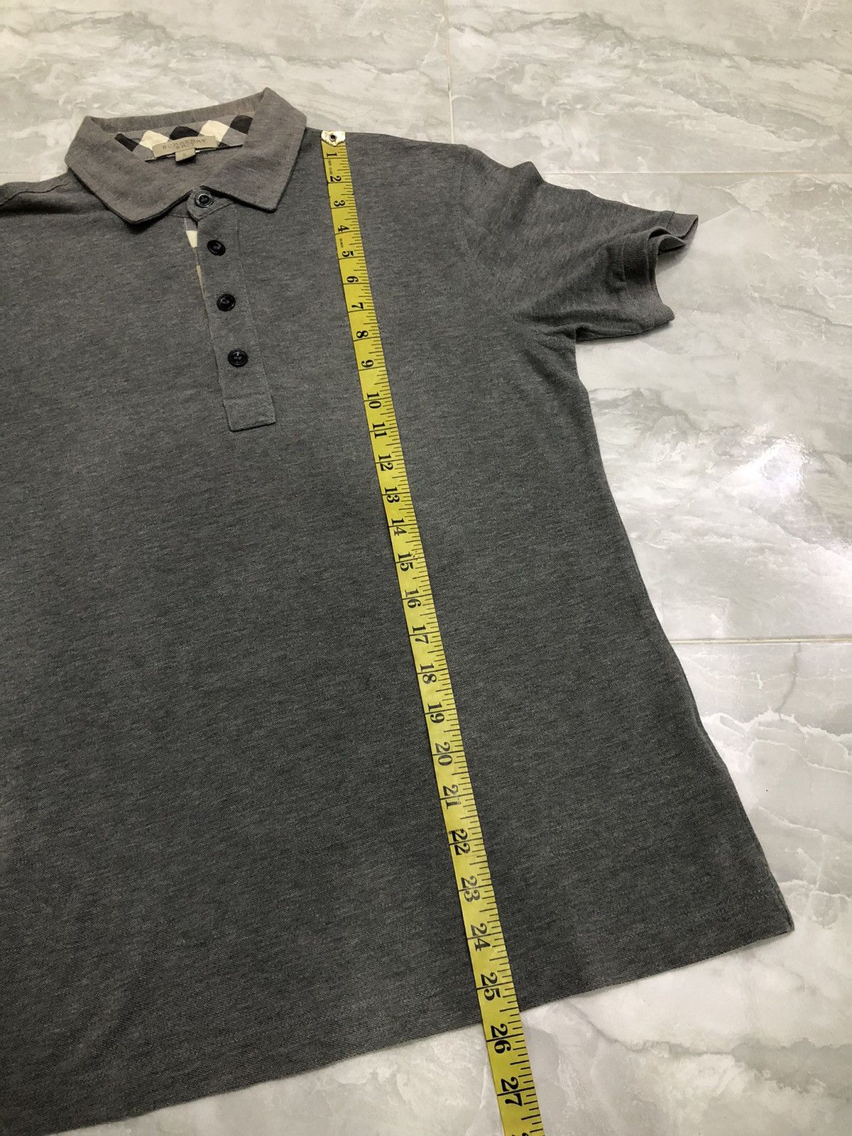 Burberry Burberry Brit Grey Check Trim Polo Shirt Size S Size US S / EU 44-46 / 1 - 18 Thumbnail