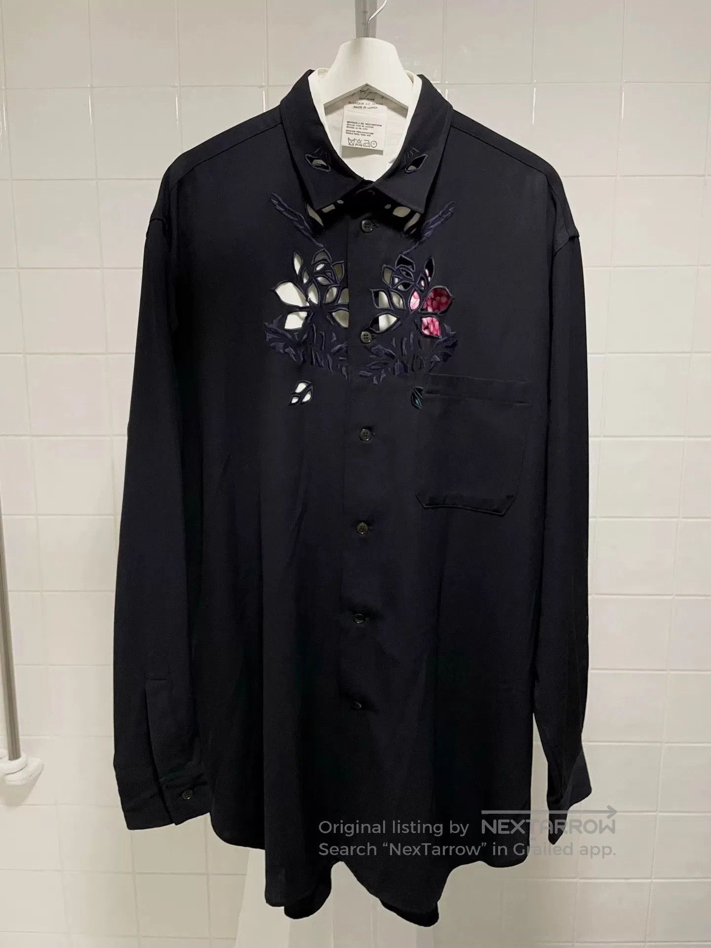 Yohji Yamamoto Yohji Yamamoto 1996SS Floral Cutout Shirt. Size M / US 6-8 / IT 42-44 - 1 Thumbnail
