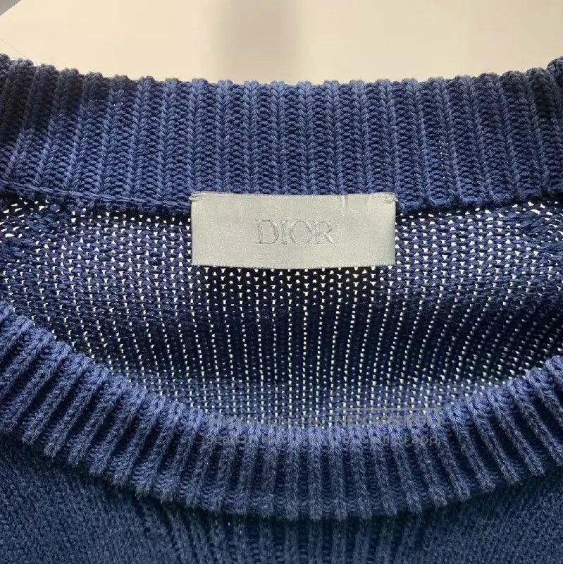 Dior Dior Men's Navy Cotton Pullover Sweater . Size US S / EU 44-46 / 1 - 3 Thumbnail